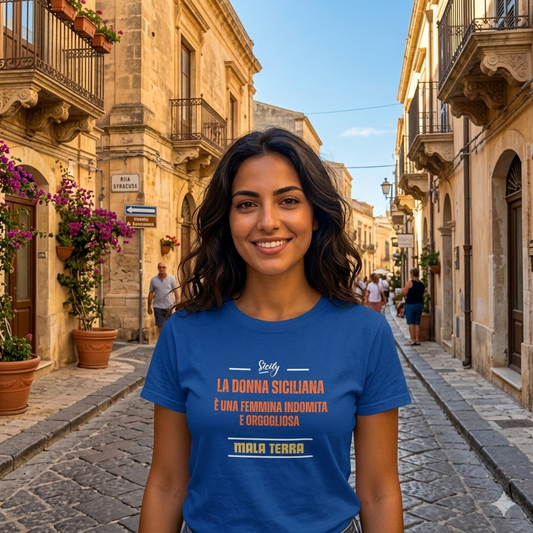 La maglietta della donna siciliana orgogliosa