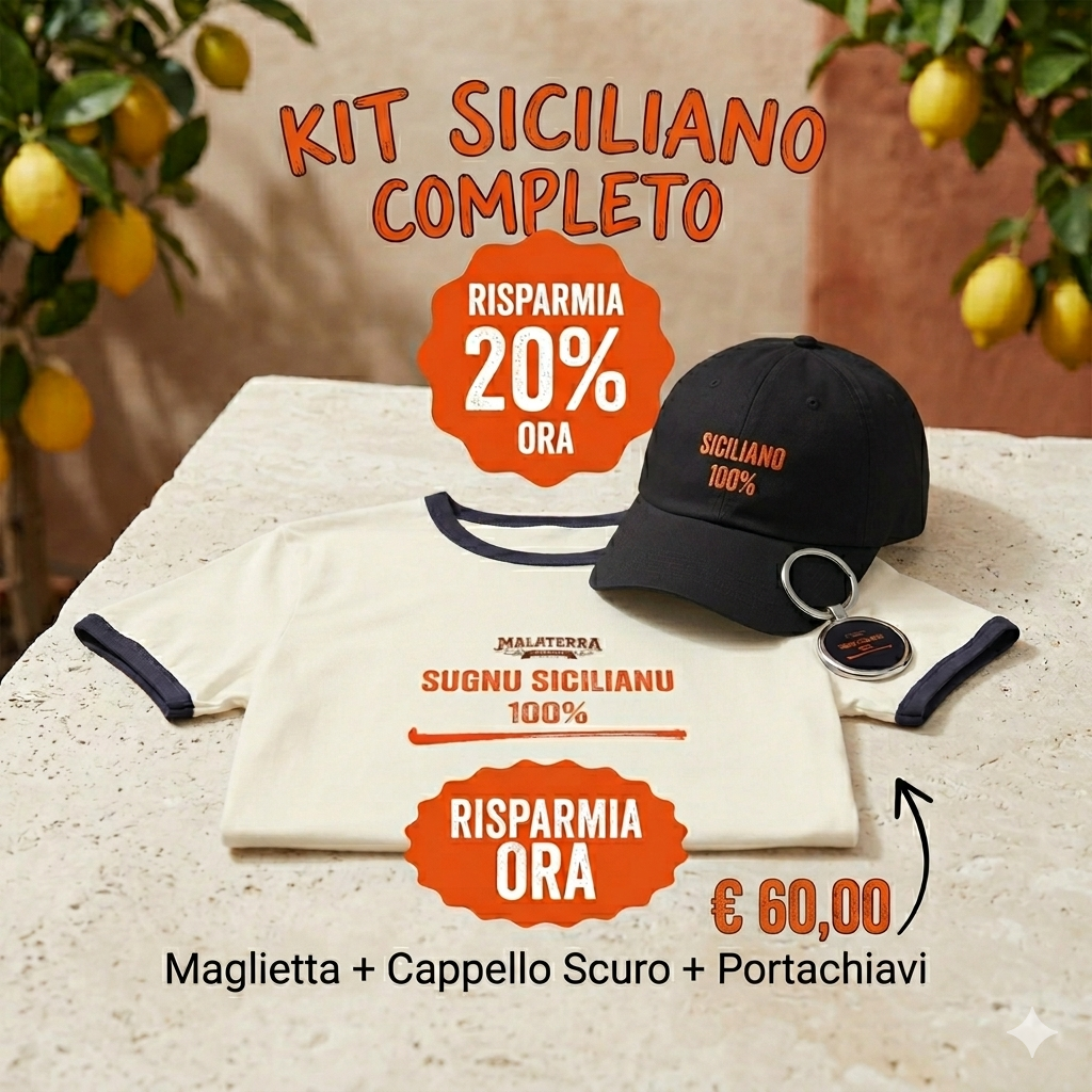 Kit del Siciliano: Maglietta + Cappellino + Portachiavi